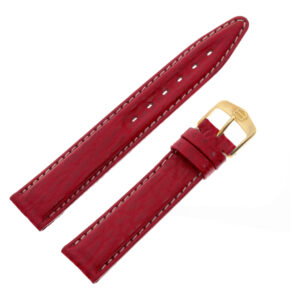 TAG Heuer red sharkskin strap with white stitching and TAG tang buckle 18mm x 16mm (BC0639)