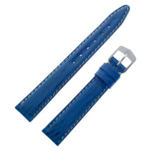 TAG Heuer blue sharkskin strap with white stitching and TAG Heuer tang buckle 15mm x 12mm (BC0547)