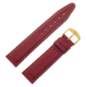 TAG Heuer red sharkskin strap w/ white stitching & TAG tang buckle 20mm x 18mm (BC0629)