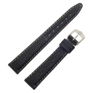 TAG Heuer black sharkskin strap with white stitching and TAG tang buckle 14.5mm x 12mm (BC0544)