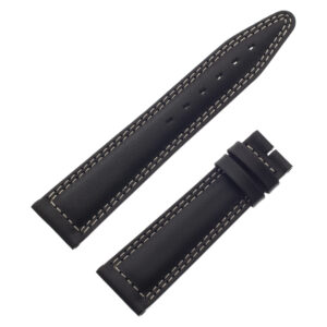 TAG Heuer black calfskin strap with double white stitching 21x18 (FC8045)