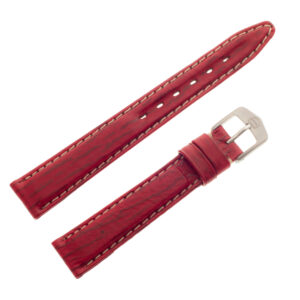 TAG Heuer red sharkskin strap with white stitching and TAG Heuer tang buckle 14.5 x 12 (BC0549)