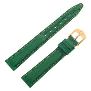 TAG Heuer green sharkskin strap with white stitching and TAG Heuer tang buckle 14.5 x 12 (BC0578)