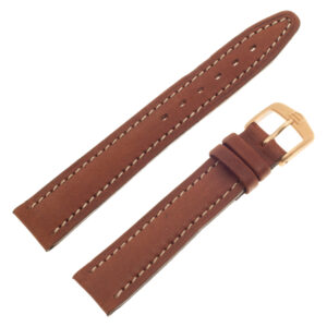 TAG Heuer tan calfskin strap with white stitching and tang buckle 15 x 14 (BC0186)