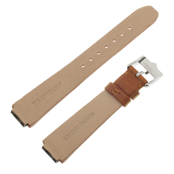 TAG Heuer tan calfskin strap with TAG Heuer tang buckle 17 x 14 (BC0802)