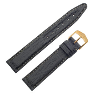 Tag Heuer gray sharkskin strap with white stitching and Tag Heuer tang buckle 17.5 X 16  (Bc0538)