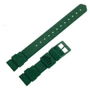 TAG Heuer green rubber strap 18x16 (BS0087)