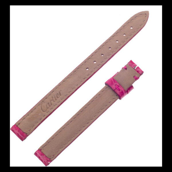 Cartier pink crocodile strap (10.5mm x 10.5mm)