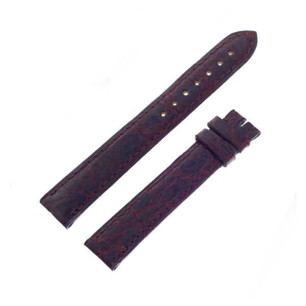 Cartier Burgundy crocodile strap 15x14 mm. length is 4" (long) 3" (short)