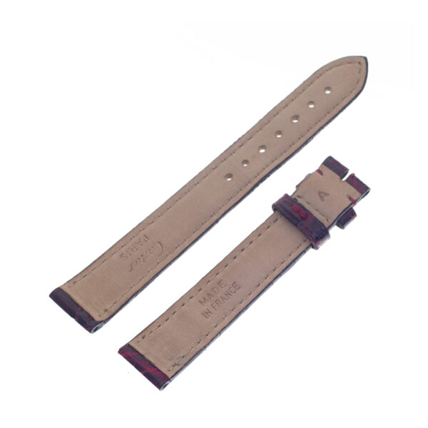 Cartier Burgundy crocodile strap 15x14 mm. length is 4" (long) 3" (short)