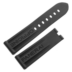 Panerai Officine black rubber strap (24mm x 20mm)