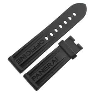 Panerai Officine black rubber strap (24mm x 20mm)