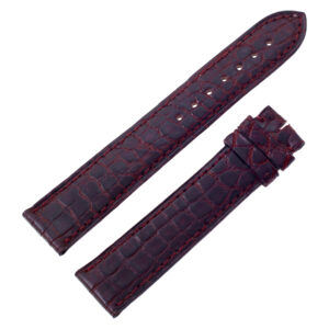 Cartier shiny burgundy crocodile strap for tang buckle (18x15)