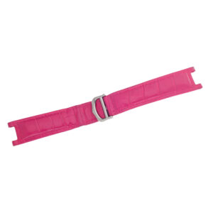 Cartier pink Pasha alligator strap (20mm x 18mm) with stainless steel deployant buckle