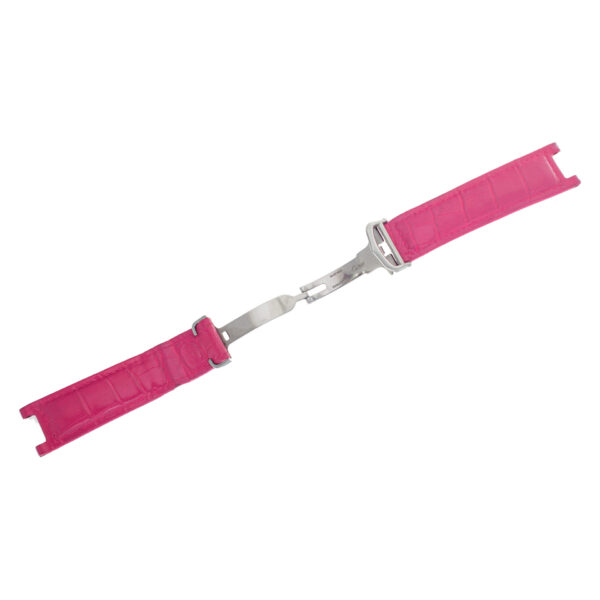 Cartier pink Pasha alligator strap (20mm x 18mm) with stainless steel deployant buckle