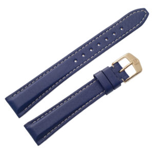 TAG Heuer blue leather strap with original buckle & white stitching at 15mm x 12mm