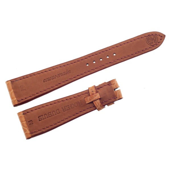 Roger dubuis light brown alligator strap at 19mm x 13mm