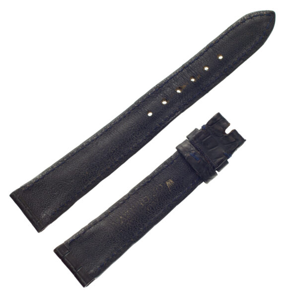 Rolex black alligator strap at 17mm x 14mm