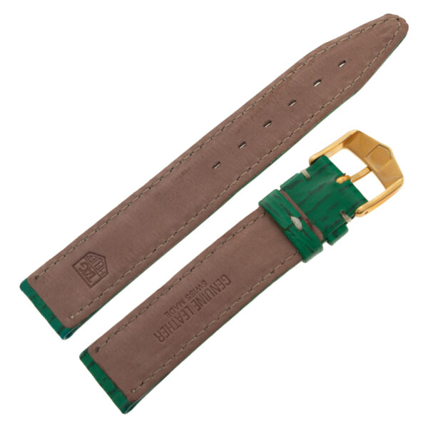 TAG Heuer green leather strap with original buckle