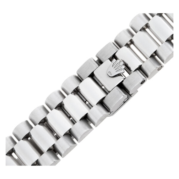 Custom 18k white gold Italian president style watch bracelet