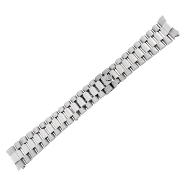 Custom 18k white gold Italian president style watch bracelet