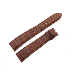 Cartier brown alligator strap (18 mm x 15 mm) 4 1/2'' long end, 3 1/4'' short end