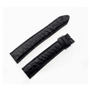 Cartier black crocodile strap (18 mm x 16 mm) 4'' long end, 3 1/4'' short end