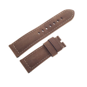 Panerai brown calfskin leather strap with white stitching (24mm x 22mm)