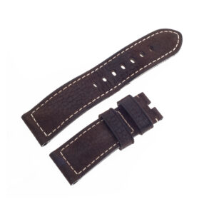 Panerai brown leather strap with white stitching (24mm x 22mm)