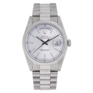 Rolex Day-Date 18239 18k white gold 36mm auto watch