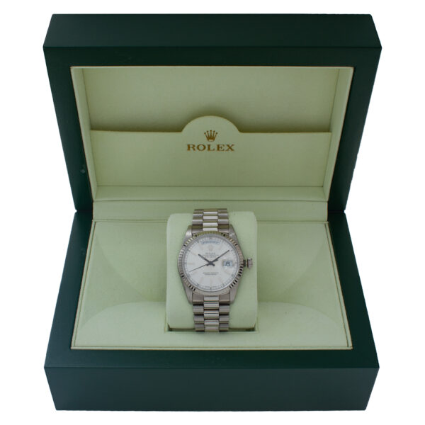 Rolex Day-Date 18239 18k white gold 36mm auto watch