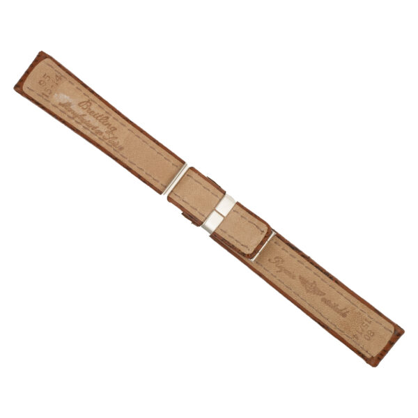 Breitling Brown Shark Skin Strap With White Stiching and Deployant Buckle (15x14)