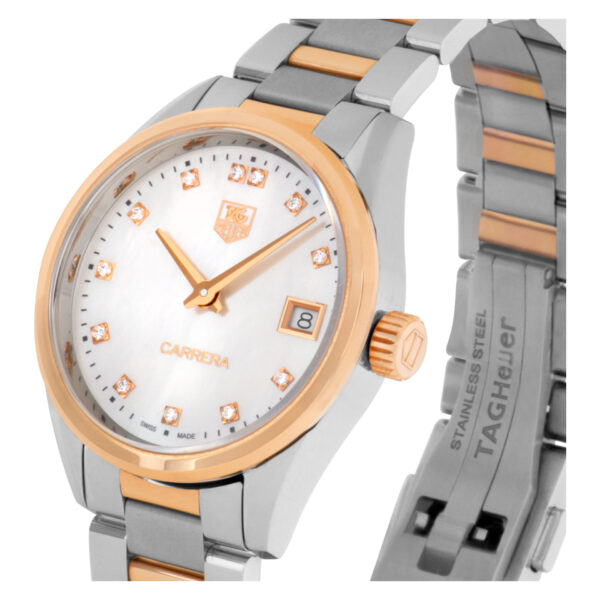 Tag Heuer Carrera WAR1352.BD0779 18k rose gold & stainless steel Mother of Pearl