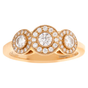 Tiffany & Co. Circlet Ring In 18k Rose Gold W/ Diamonds.