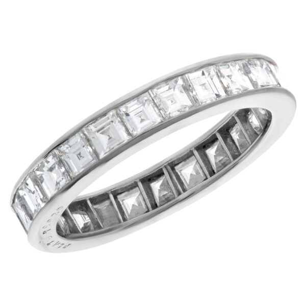 Platinum eternity band with 2.88 carats in diamonds