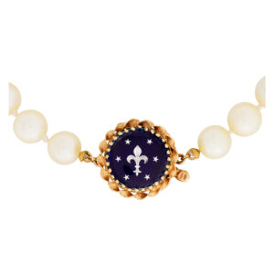 Pearl necklace with 14k gold clasp