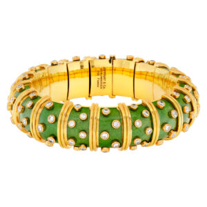 Tiffany & Co. Schlumberger Enamel Diamond Bracelet