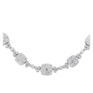 Diamond necklace in 18k white gold