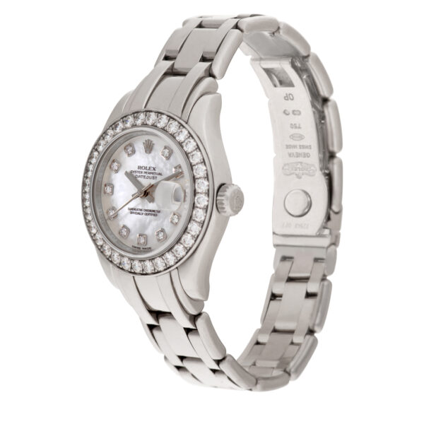 Rolex Pearlmaster 80299 18k white gold 28mm auto watch