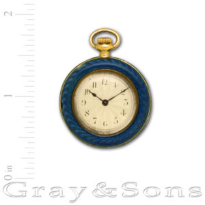 Haas & Co Swiss enamel pendant/pocket watch in 18k