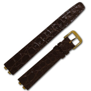 Omega brown crocodile strap  (17x14)