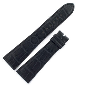 Patek Philippe black alligator strap for tang buckle (24mmx18mm)