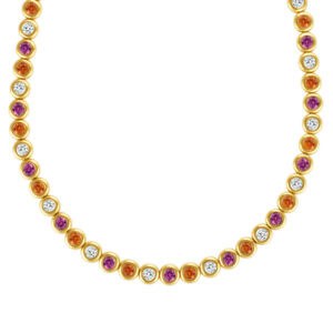 Bright and colorful 14k necklace