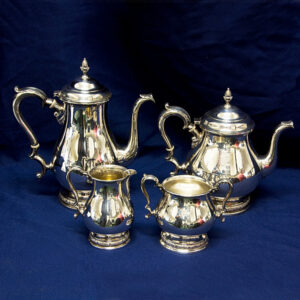 Prelude International 4 pcTea pot, coffee pot, creamer and sugar w/lid Set 68.76 oz troy