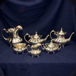 Reed & Barton Sterling Hampton Court Gorham 6 piece Tea Set over 121 oz troy.