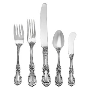 "BURGUNDY" sterling silver flatware set, ptd in 1949 by Reed & Barton- 5 Place settting  for 18 + and 3 serving pieces.