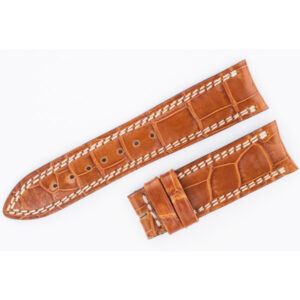 Jaeger LeCoultre shiny brown alligator strap (18x16)