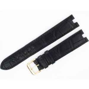 Omega black alligator strap with buckle (18x14)