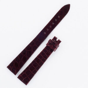 Patek Philippe shiny burgundy alligator strap (14x10)