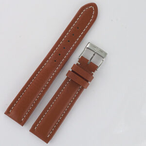 Breitling camel color calf skin strap with stainless steel two piece buckle (18x16)